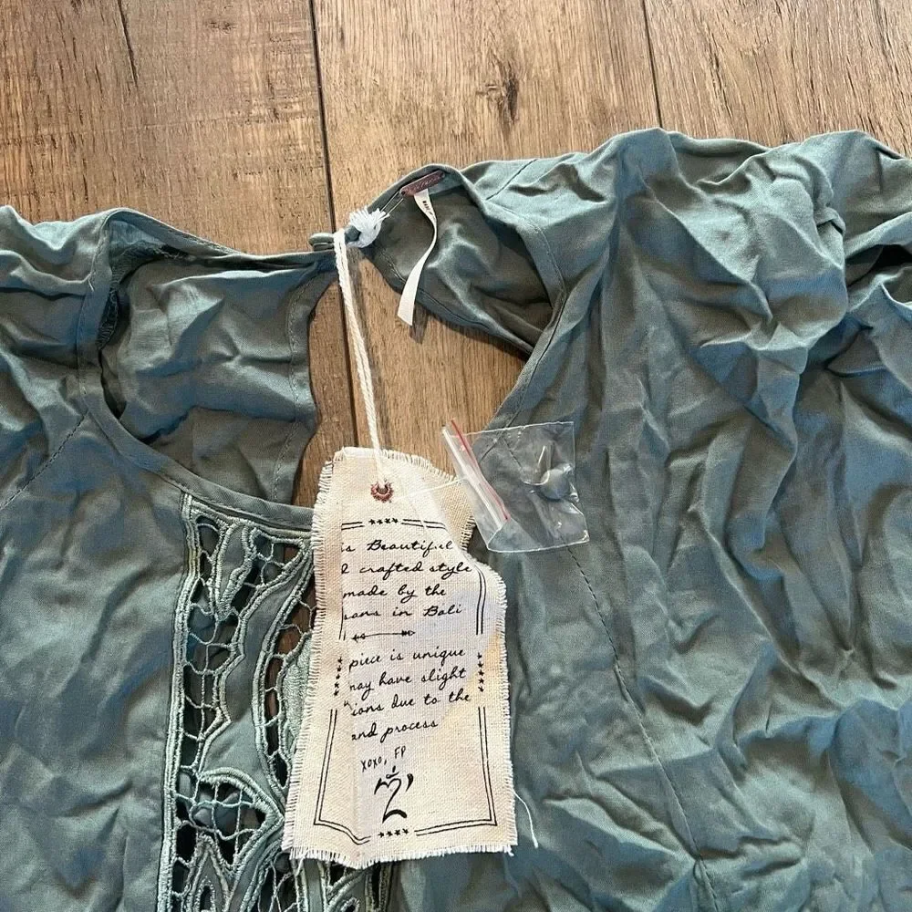 Free People Flowy Sage Green Romper size M